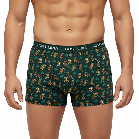GOST LİRİA- Tiger Desenli Erkek Boxer