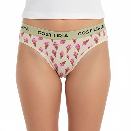 Gost Liria- İce Cream Desenli Kadın Slip Külot