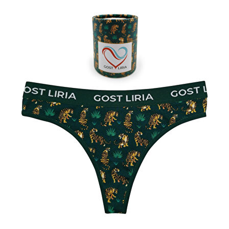 -Tİger Desenli Kadın String Külot