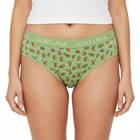 - Tortoise Desenli Kadın Slip Külot