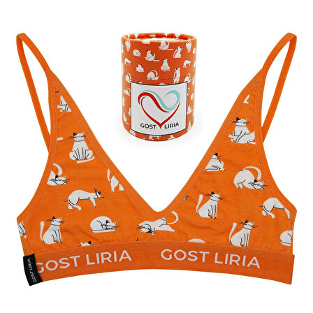 Silver Cat Desenli Kadın Bralet