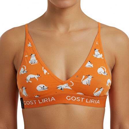 Silver Cat Desenli Kadın Bralet