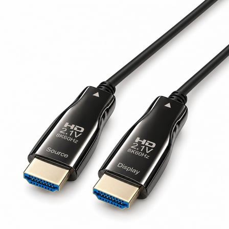 PrimeX PX-FBRHD5 HDMI 2.1 Aktif Fiber Optik Kablo 5 Metre, 8K 60Hz 4K 120Hz 1080p 240Hz, 48Gbps eARC Dynamic HDR VRR ALLM Destekli, SOURCE-DISPLAY Yönlü AOC HDMI Kablosu