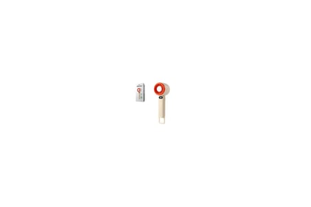 Feny FN-F40 Krem-Turuncu Kademeli Ultra Sessiz Led Göstergeli Şarjlı 1800Mah Turbo Mini El Fanı