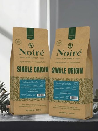 2'li Set Noire Endonezya Sumatra 1KG %100 Arabica – Orta Sert, Çikolata & Baharat Topraksı Kahve