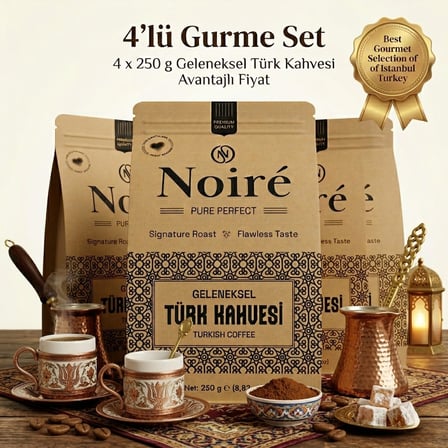 Noire Geleneksel Türk Kahvesi %100 Arabica – 4x250g Kampanyalı Set