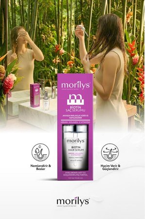 Morilys Biotin Saç Serumu Saç Dökülmesine Karşı Keratin &Argan İçerikli Saç Bakım Serumu 30 ML