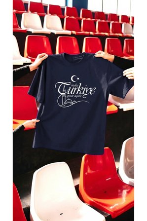 Unisex Make Türkiye Great Again Baskılı Tasarım Tshirt