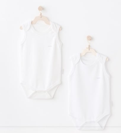 Andy Wawa Atlet Body 2li Basic Ekru - Beyaz 12-18