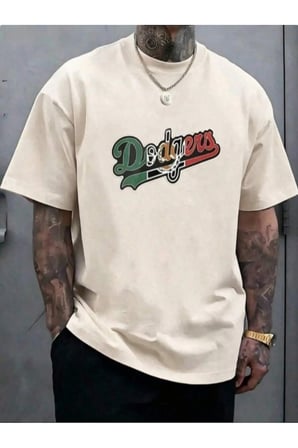 Erkek Dodgers Baskılı Tasarım Tshirt
