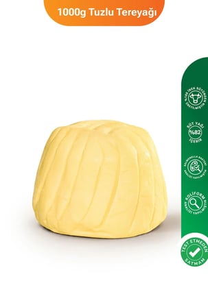 Canbakkal Tuzlu Tereyağı 1 Kg /  %100 Süt Yağından, Renklendirici İçermeyen, Analiz Raporlu (Salmonella Analizli)