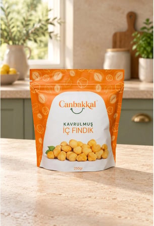 Canbakkal Giresun Kavrulmuş İç Fındık 1 Kg / Çifte Kavrulmuş, 1.Sınıf, Tuzsuz, Kilitli Paket
