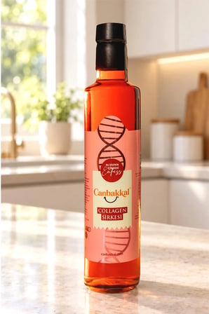 Canbakkal Kolajen (Collagen) Sirkesi 500 Ml / Fermente Sirke, Pestisit Analizli