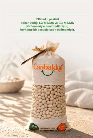 Canbakkal Yerli Şeker Fasulyesi 1 kg / İnce Kabuklu Pestisit ve Aflatoksin Analizli