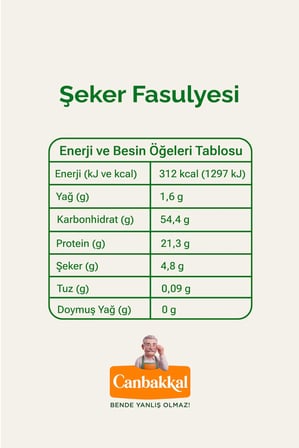 Canbakkal Yerli Şeker Fasulyesi 2 kg – İnce Kabuklu, Kolay Pişen Kuru Fasulye