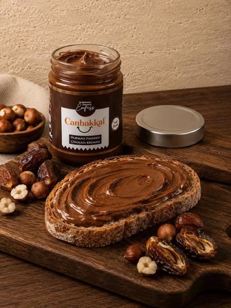 Canbakkal %40 Hurmalı Kakaolu Fındık Kreması 300 g - Şeker İlavesiz & Katkısız