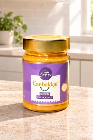 Canbakkal %99,9 Fındıklı Fındık Ezmesi 300 Gr / İlave Şekersiz Fındık Kreması Toplam Aflatoksin ve Pestisit Analizli