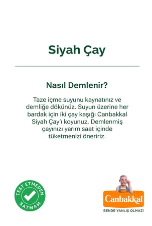 Canbakkal Siyah Çay 500 Gr / Dinlendirilmiş Mayıs Çayı, Dökme Çay, Pestisit Analizli, Boya Kalıntısı Analizi