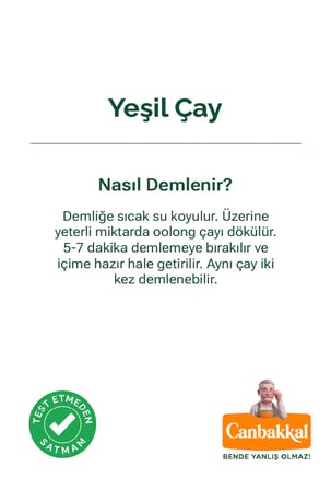 Canbakkal Yeşil Çay 100 Gr / Katkısız Dökme Yaprak Yeşil Çay
