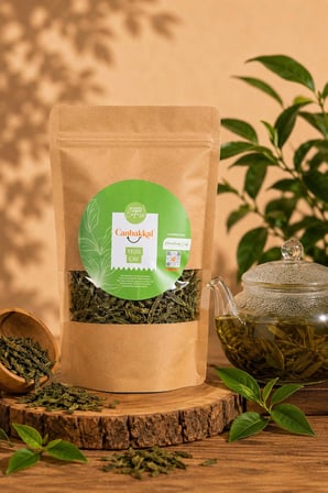 Canbakkal Doğal ve Katkısız Yaprak Yeşil Çay (100g) – Hakiki, Orijinal ve Sağlıklı Yaşam İçin İdeal