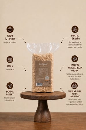 Canbakkal Kavrulmuş Fındık Unu 500 g- Yoğun Aromalı Doğal ve Katkısız Pasta & Kurabiye Unu