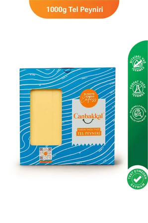 Canbakkal Yarım Yağlı Taze Tel Peyniri 1 Kg / Kuymaklık Peynir Koruyucu Ve Katkı Maddesi İçermez
