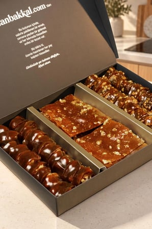 Canbakkal Gümüşhane Karışık Pestil ve Köme Paketi 1 kg / Sade Yaprak Pestil, Cevizli Köme ve Pikolalı Köme