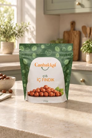 Canbakkal Natürel İç Fındık 1 Kg / Kabuksuz Çiğ Fındık, Kilitli Paket