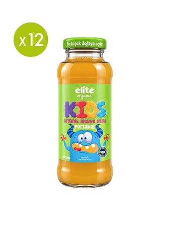 12'li Kids Organik Portakallı Meyve Suyu 200 ml