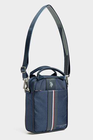 U.S. Polo Assn. Lacivert Erkek Omuz Askılı Postacı Çantası Kumaş Çapraz El Çantası 26059