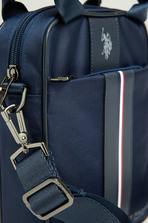U.S. Polo Assn. Lacivert Erkek Omuz Askılı Postacı Çantası Kumaş Çapraz El Çantası 26059