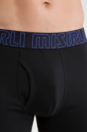 Mısırlı Modal by TENCEL SPARTACUS PERFORMANCE Boxer Mavi Lastikli Siyah