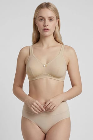 Msırlı Kadın Pamuklu Balensiz Toparlayıcı Minimizer Sütyen B/C/D Cup seçeneği Ten