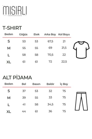 Pamuklu Kısa Kollu Pijama Takım Lacivert