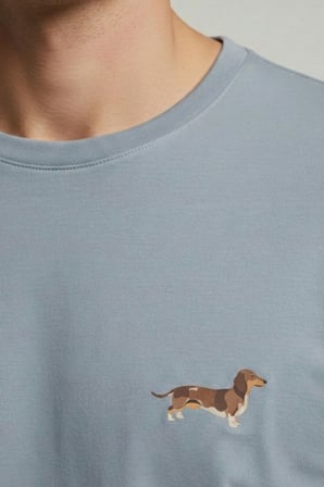 Pamuklu Kısa Kollu Pijama Takım Mavi