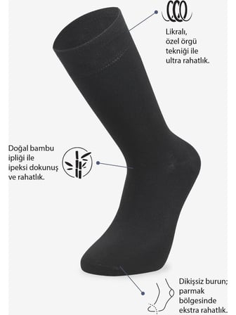 6 Lı Mısırlı Erkek Bambu Dikişsiz Koku Yapmayan Soket Çorap