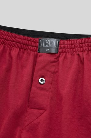 Mısırlı Erkek Pamuklu Ares Şort  Boxer Bordo