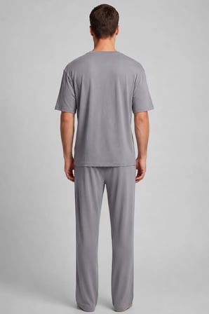 Mısırlı Erkek Modal Karışımlı Pijama Takım Gri