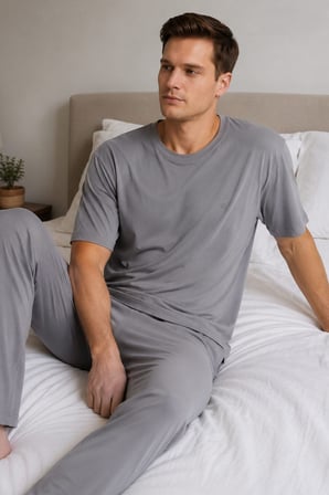 Mısırlı Erkek Modal Karışımlı Pijama Takım Gri