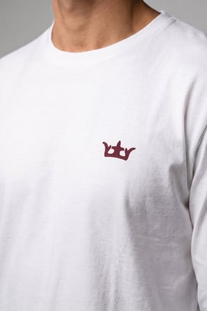 Mısırlı Erkek Pamuk Çizgili Pijama Takım Beyaz-Bordo