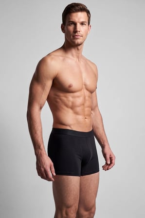 Mısırlı Erkek PAMUKLU DAR (Slim) KALIP Klasik Boxer Üçlü Pack Siyah