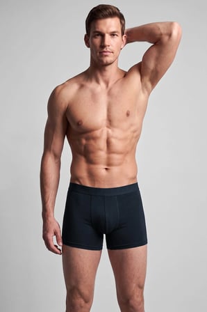 Mısırlı Erkek PAMUKLU DAR (Slim) KALIP Klasik Boxer Üçlü Pack Lacivert-Kırmızı-Sax