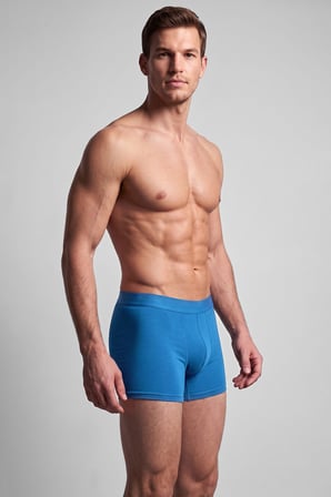 Mısırlı Erkek PAMUKLU DAR (Slim) KALIP Klasik Boxer Üçlü Pack Lacivert-Kırmızı-Sax