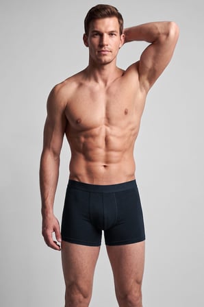 Mısırlı Erkek PAMUKLU DAR (Slim) KALIP Klasik Boxer Üçlü Pack Lacivert-Kırmızı-Sax