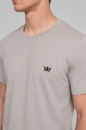 Pamuklu Kısa Kollu Pijama Takım Taş-Siyah Çizgili