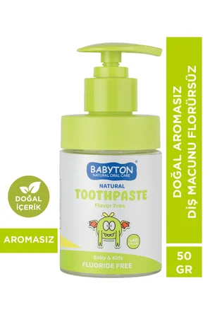 Doğal Aromasız Diş Macunu Florürsüz Pompalı 200 ml