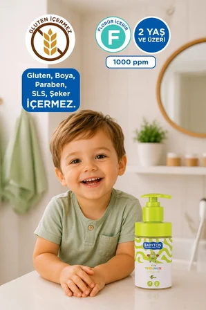 Doğal Aromasız 2 Yaş ve Üzeri Florürlü Diş Macunu Pompalı 200 ml
