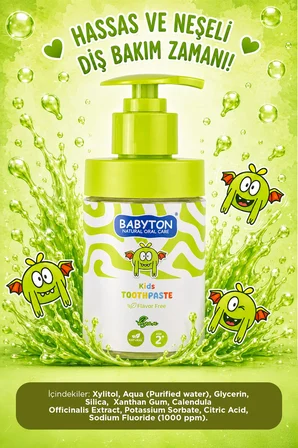 Doğal Aromasız 2 Yaş ve Üzeri Florürlü Diş Macunu Pompalı 200 ml