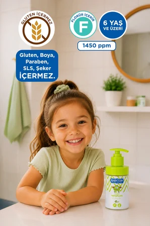 Doğal Aromasız 6 Yaş ve Üzeri Florürlü Diş Macunu Pompalı 200 ml