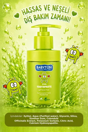 Doğal Aromasız Hydroxyapatite+Xylitol Florürsüz Diş Macunu Pompalı 200 ml